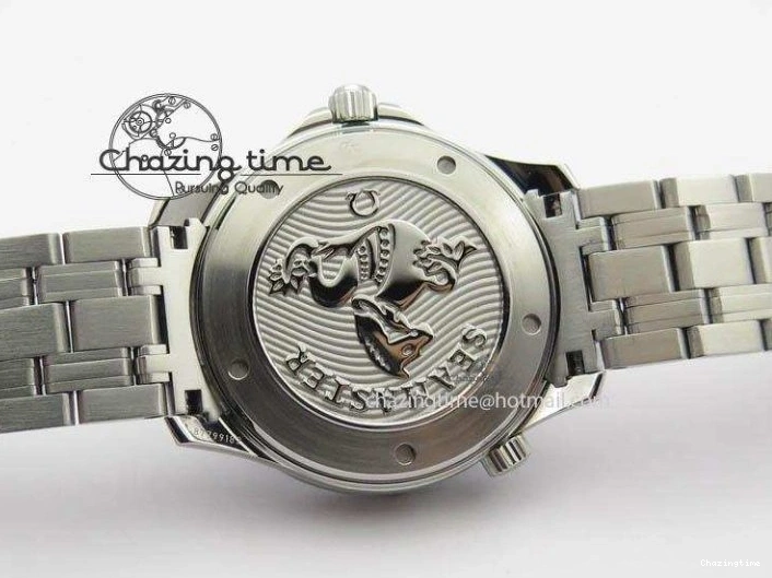 0226 WaterResistant Seamaster 300M SS MK 1:1 Best Edition Blue Dial Blue Ceramic Bezel On SS Bracelet A 8175